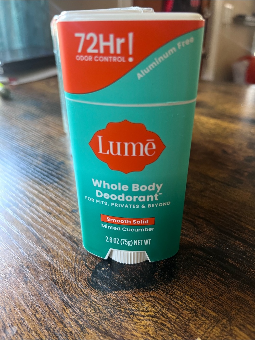 Lumē Whole Body Deodorant - Minted Cucumber (Teal & Orange) 2.6 oz, unopened